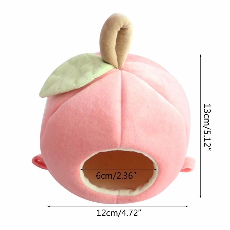 Small Animal for Apple Hammock Soft Bed Hideout Toy for Ferret Parrot Hamster Playing Swinging House Cage Decor X3UC