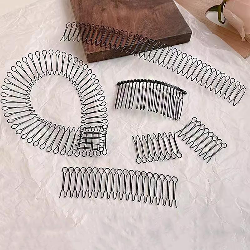 Women Invisible Broken Hair Hairpin Adult Tiara Tools Roll Curve Needle Bangs Fixed Insert Comb Professional Styling Accessories