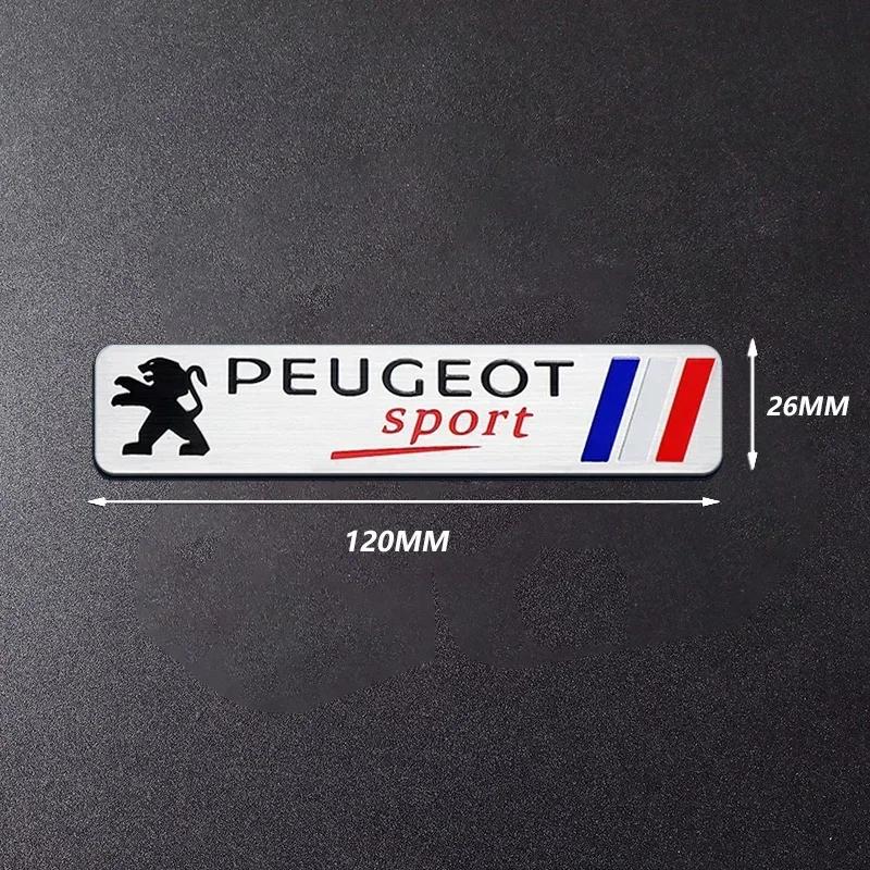 For Peugeot 2008 208 308 508 4008 408 3008 307 207 107 607 106 5008Car Styling Sticker 3D Aluminum Tail Emblem Badge Body Decal ENH5