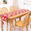 Christmas Party Tablecloth Snowman Santa Claus Table Runner Deer Xmas Tree Snowman Wedding Knitted Fabric Table Flag Home Decor