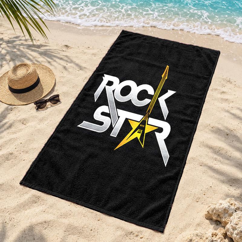 Rockstar Energy Beach Towel Quick Dry Sand Free Lightweight Beach Towels for Travel Swimming Camping