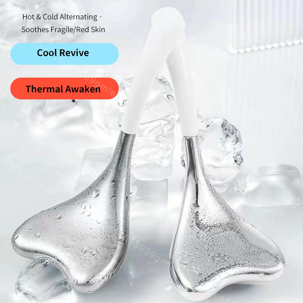 Ice Globes Spoon Facial Massage Stainless Steel Ice Wave Massage Ball Face Beauty Cryo Sticks Cooling Spa Skin Massage Tools