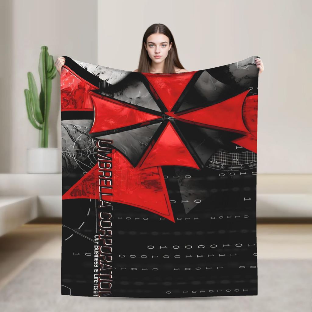 Resident Business Umbrella Corps Eviled Blankets Flannel Awesome Warm Throw Blankets for Bedspread Decoration