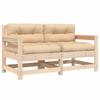 Vidaxl Garden Chairs With Cushions, 2 Pcs, Solid Pine Wood