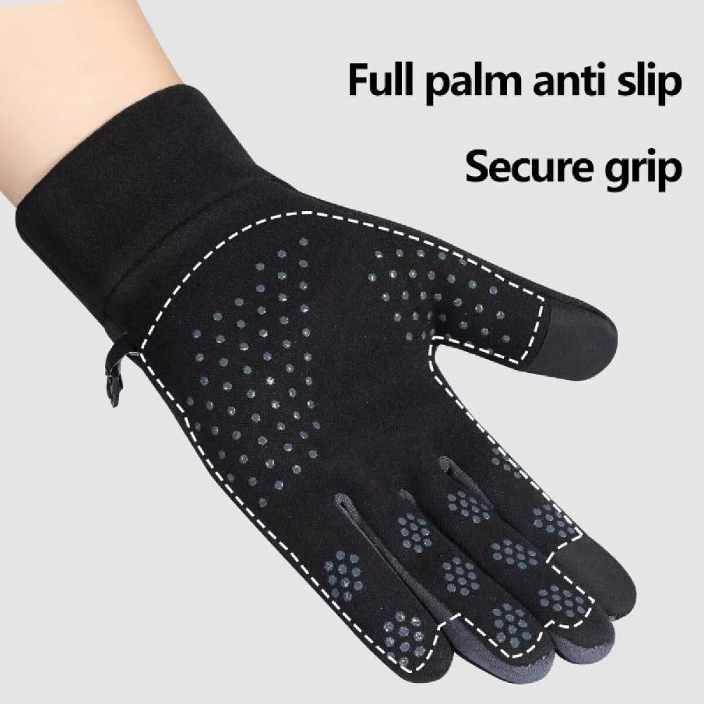 Plush Ski Gloves Windproof Cycling Mittens Unisex Touch Screen Gloves  Outdoor