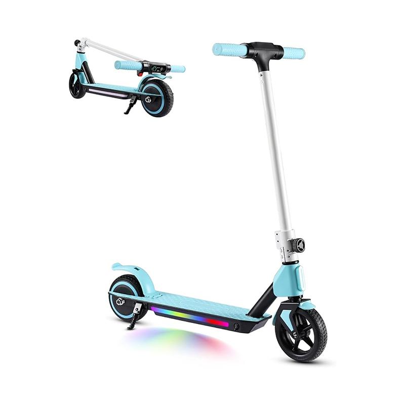 

Электросамокат, Детский самокат, Мотор 130 Вт, Аккумулятор 24 В 2,5 Ач, Шины 6,5 дюймов, Макс. дальность 8 км, Макс. 14 км/ч, Светодиодный дисплей, Складной электросамокат для детей синий