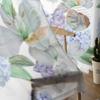 Aquarell Iris Luxuriöser Chiffon Transparente Vorhänge für Wohnzimmer Schlafzimmer Dekoration Fenster Voiles Tüllvorhang