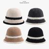 Temperament Knitted Bucket Hat Breathable Woven Fisherman Hat Elegant Sunshade Basin Cap  Summer