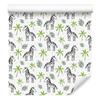 Zebra Wallpaper White, Light Gray and Lime for Living Room and Bedroom 50x1000