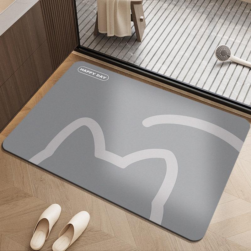 Bathroom Absorbent Floor Mat Household Absorbent Anti Slip Foot Mat Bathroom Door Resistant To Dirt and Easy To Maintain