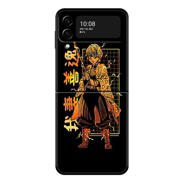 

Чехол для телефона Demon Slayer Nezuko Tanjirou Eye для Samsung Galaxy Z Flip 4 Z Flip3 5g, жесткий чехол для Galaxy Z Flip Couqe Samsung Z Flip4