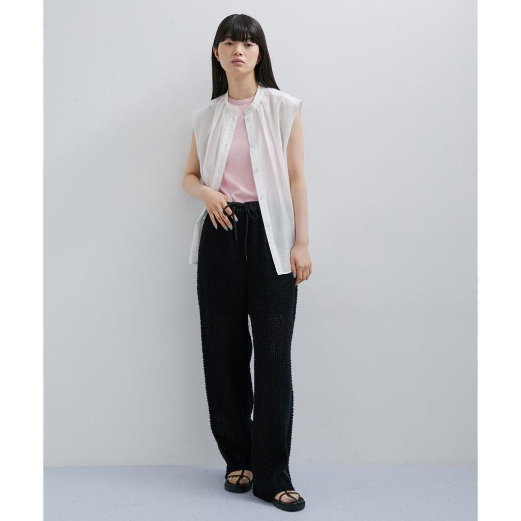 et Rope Blouse sheer blouse for white [Adam Femme] <SET item> Multi-frill women, (10)