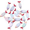 2pcs 6pcs Stainless Steel Enamel Stripe Fish Red Fish  Tail Charms Animal Pendant Base for DIY Earring Necklace Jewelry Findings