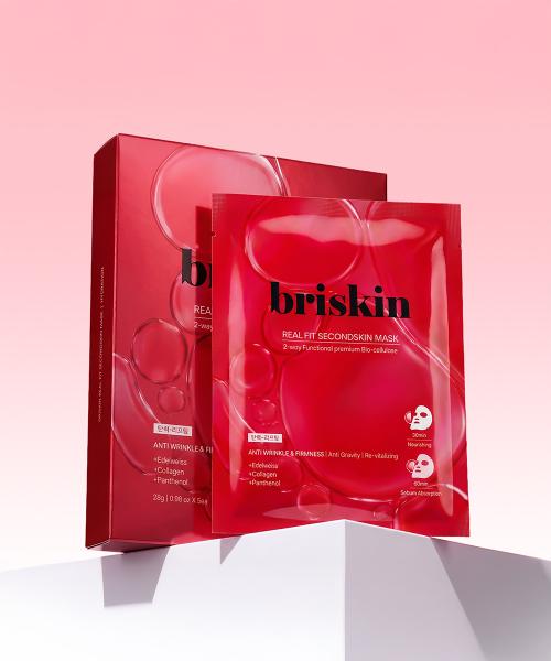 BriSkin Real Fit Second Skin Биоцеллюлозная маска-патч [эластичный Лифтинг] 5 шт. none