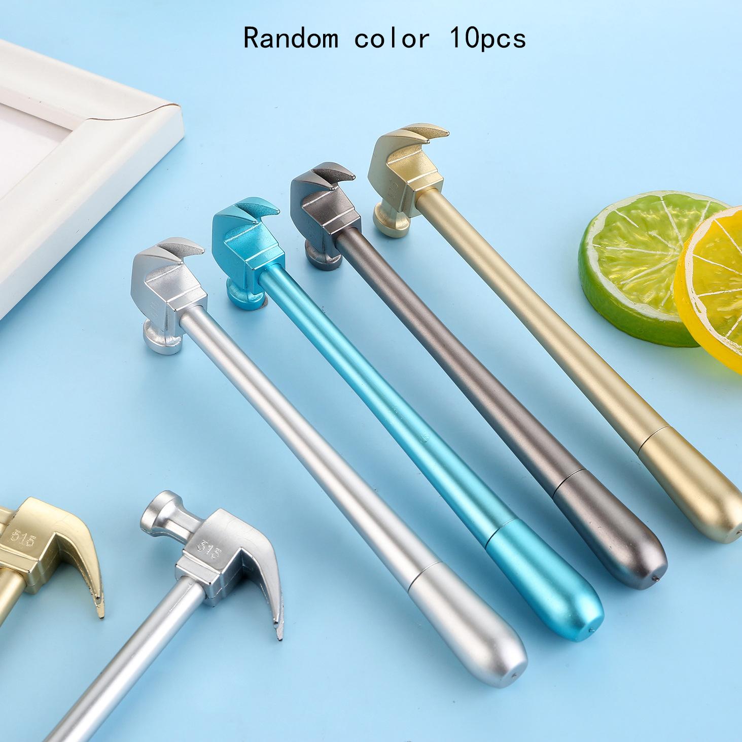 

Возвращение в школу, 10 шт., 0,5 мм, мультяшные креативные канцелярские принадлежности, имитация металлического молотка, нейтральная ручка, простая черная водяная ручка, канцелярские принадлежности для студентов Random color 10pcs