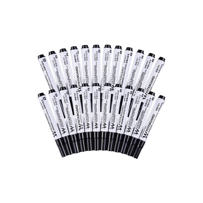 COMIX WB701 Black Whiteboard Markers (12-Pack)