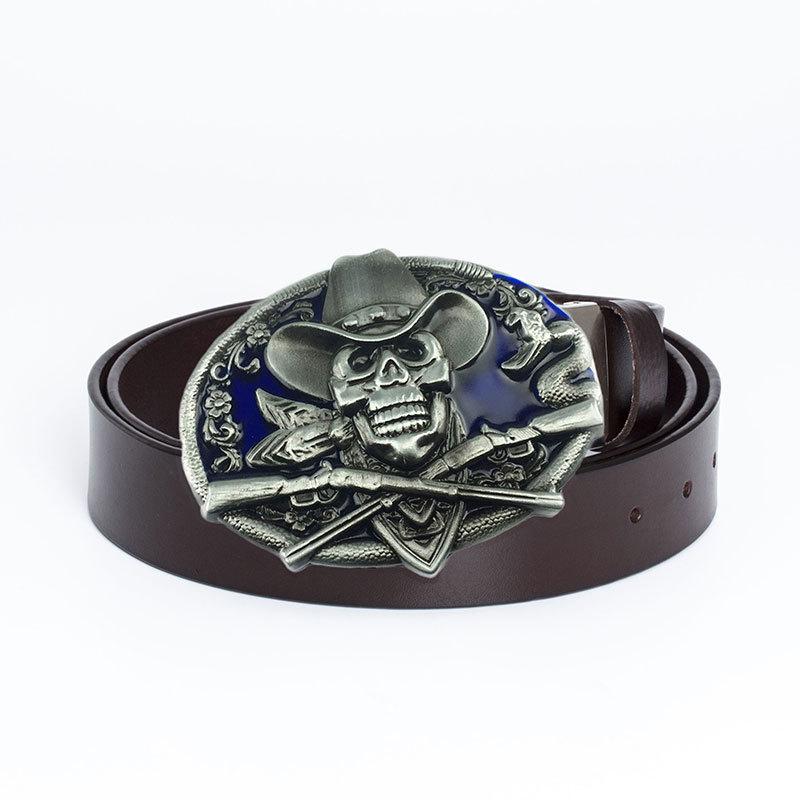 Trendy Men's Retro Cowhide Leather Belt - Genuine Casual Style for Trousers