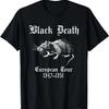 Black Death European Tour Vintage Plagues Rat History Goth T-Shirt