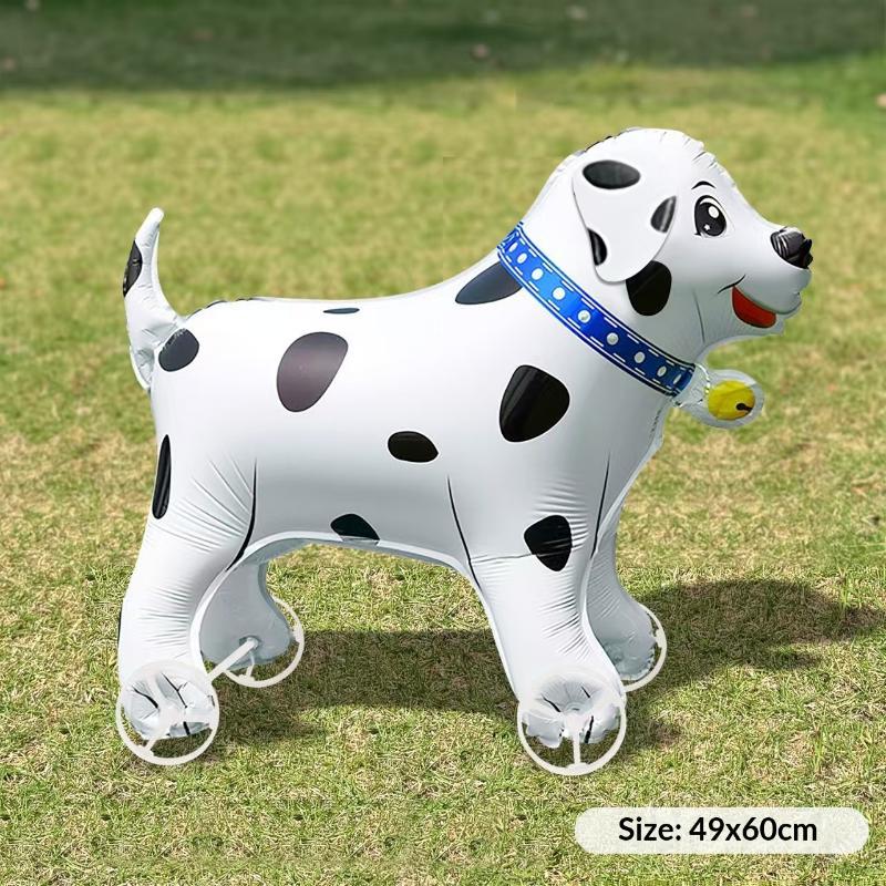 Cartoon-Tier-Folie Steh-Geh-Ballon mit Rädern 1 Stück Wiederverwendbarer Ballon für Kleinkind-Geburtstagsgeschenk-Dekoration
