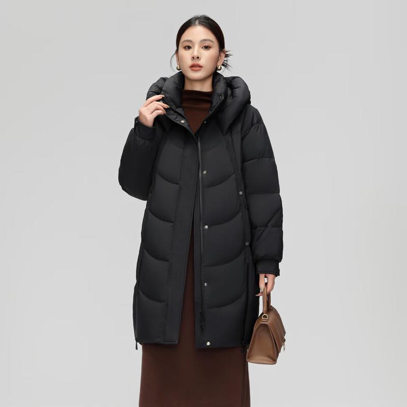 

SNOWFLYING Women s 2024 Winter Hooded Mid-Length Thick Down Jacket XL