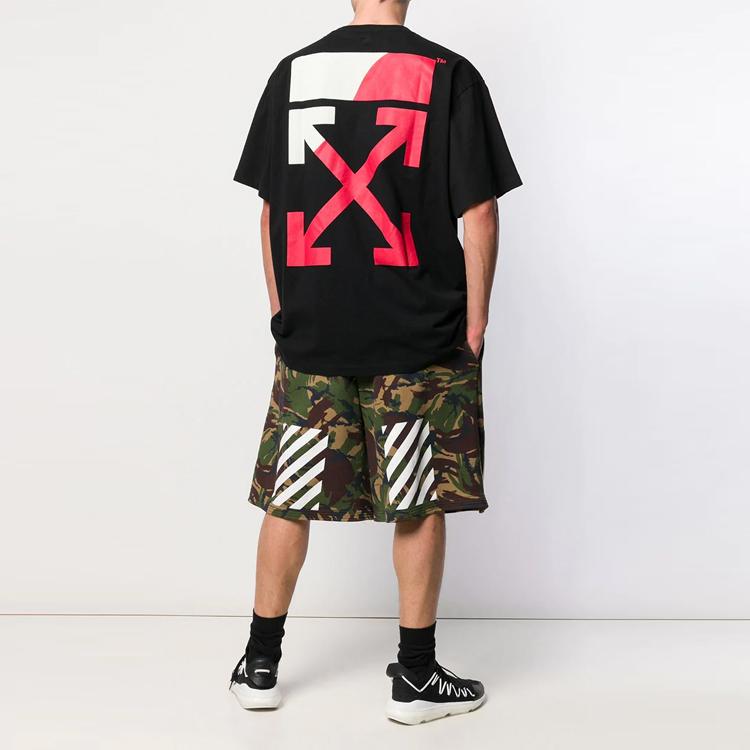 Off-White Back Arrow Print T-Shirt Men Tops Black OMAA038S191850061020