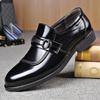 Spring New Men's Leather Shoes Business Dress Wedding Shoes Banquet Office Work Shoes Men
