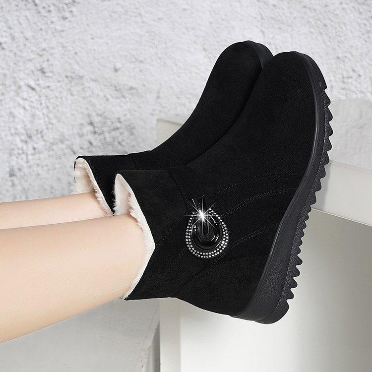 

Женские зимние ботинки на платформе, хлопковые туфли, женские новые матовые короткие ботинки с толстым бархатом, нескользящие, теплые, универсальные хлопковые ботинки, партия 40