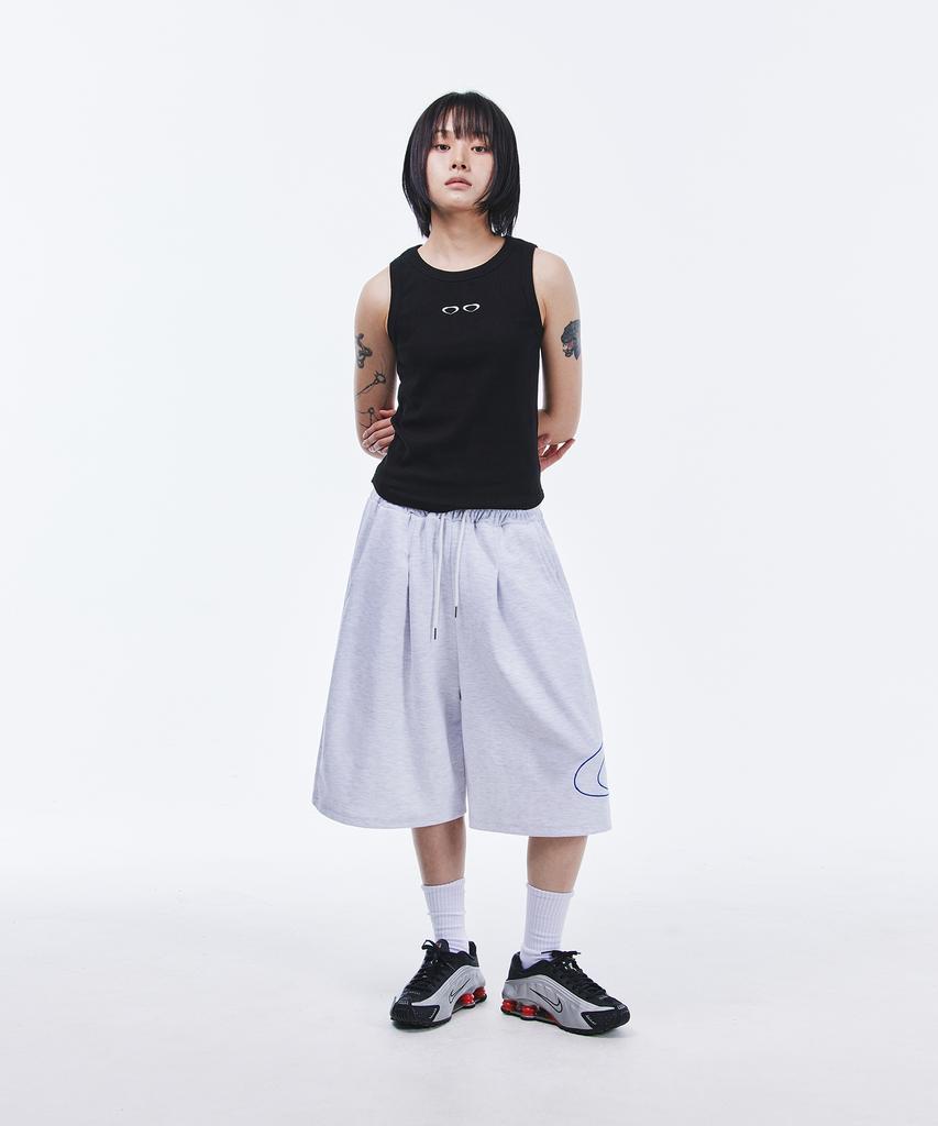 SCALLYWAG Side Big Logo Bermuda Sweat Shorts [Light Grey]