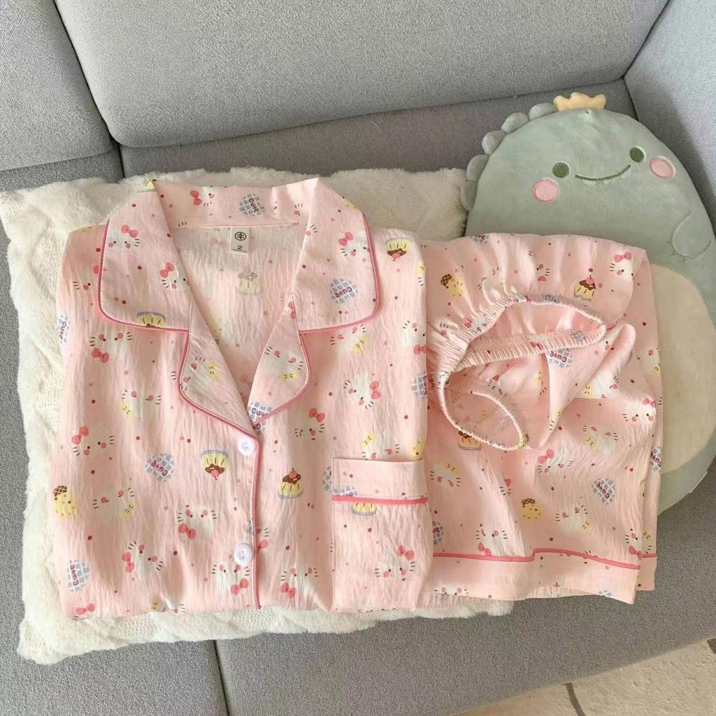 Sommer neue Pyjamas Damen kurzärmelig Shorts dünne Wolkenbaumwolle Cartoon niedlich große Größe Koreanische Version Loungewear