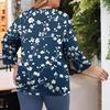 Women's Fashion Casual Print Round Neck 3/4 Sleeve T-Shirt Top