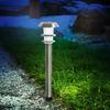 Bleiben Sie hell bis zum nächsten Morgen GWSOLAR [Smarte Beleuchtung Edelstahl Gartenleuchte, 2er-Set] Weiß, 30 Lumen, 77cm hoch, Garten, Eingangsbereich,