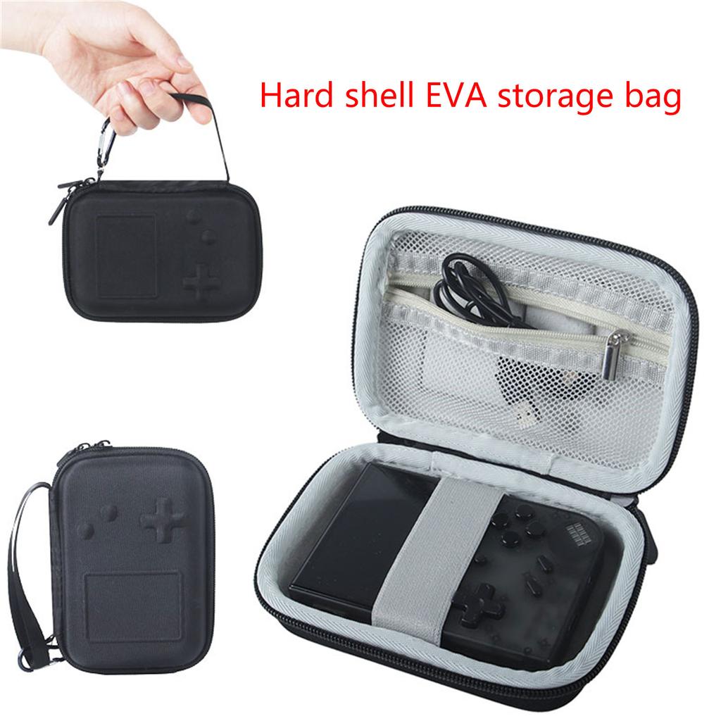 Storage Case Handbag with Mesh Pocket for RG35XX Plus Handheld Game Console Storage Bag Shockproof Travel Pouch EVA Case