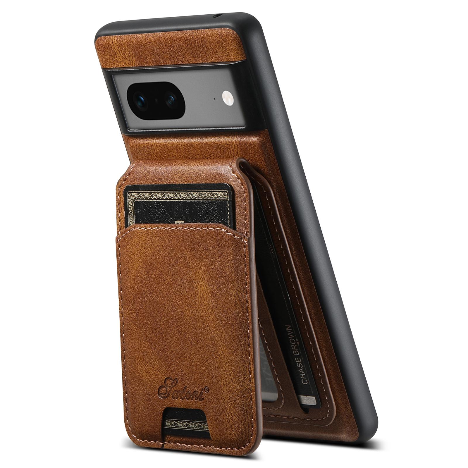 

SUTENI H15 For Google Pixel 8 Detachable Phone Case Card Holder Kickstand Cover Blue