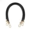 60cm Black PU Leather Woven Bag Handle Strap - Imitation Leather Shoulder Accessory