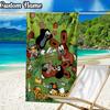 Custom Name Little Mole Beach Towel - Soft, Ultra-Absorbent Microfiber, Lightweight, Perfect for Beach, Parties, Travel, Camping