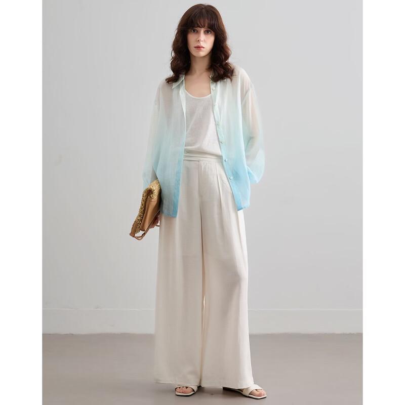 Demana Women s Linen Blend Wide-Leg Pants L