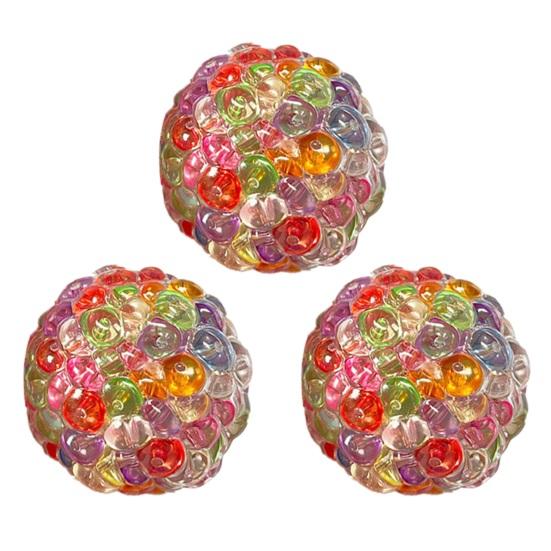 2/3/5Pcs Bead Filled Stress Ball Anxiety Stress Relief Beaded Ball Squeeze Toy Portable Travel Soft TPR Textured Ball Sensory Fidget Toy