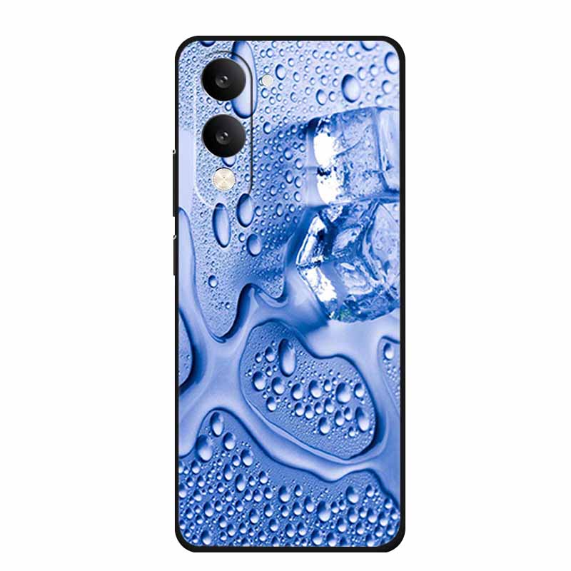 For Vivo Y29T Y29s Case Y 29 T S Coque Flowers Black Silicone Soft Back Cover For Vivo Y19s GT 5G iQOO Z10 Lite Phone Case Funda