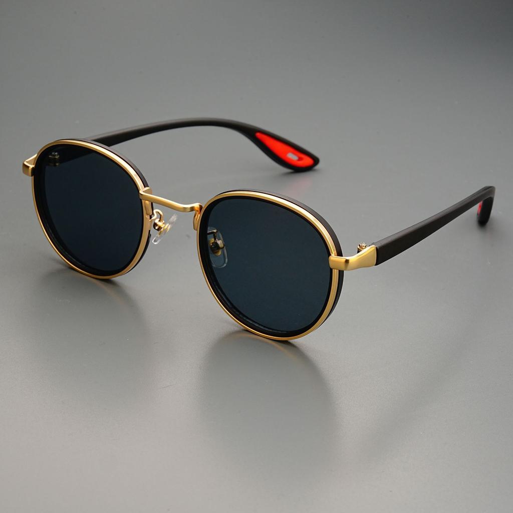 Metal Anti-Blue Light Glasses Women Men Vintage Round Frame Eye Protection Ultra Light Eyeglasses