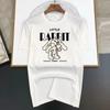 Little Rabbit Painted Design High Quality Cotton Men's and Women's Tshirts Luxury Brand Leisure Short Sleeve Top T-shirt