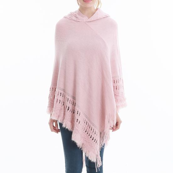 Women Cape Coat Solid Color Tassels Shawl Wrap Sweater Bohemian Style Spring Shawl Coat for Dating