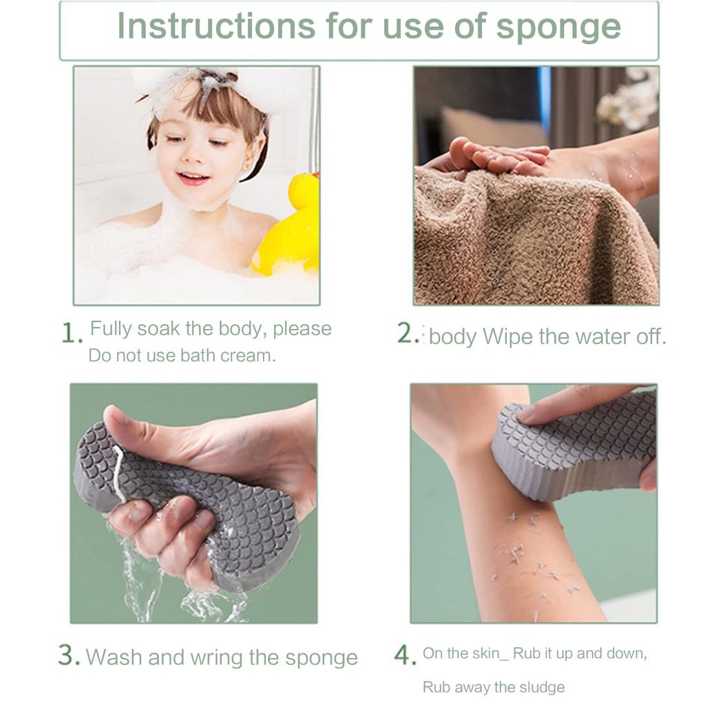 1PCS 3D Magic Sponge Pad Soft Body Scrubber Bath Shower Brush Dead Skin Remover Exfoliating Scrub Sponge Massager Cleaning Brush