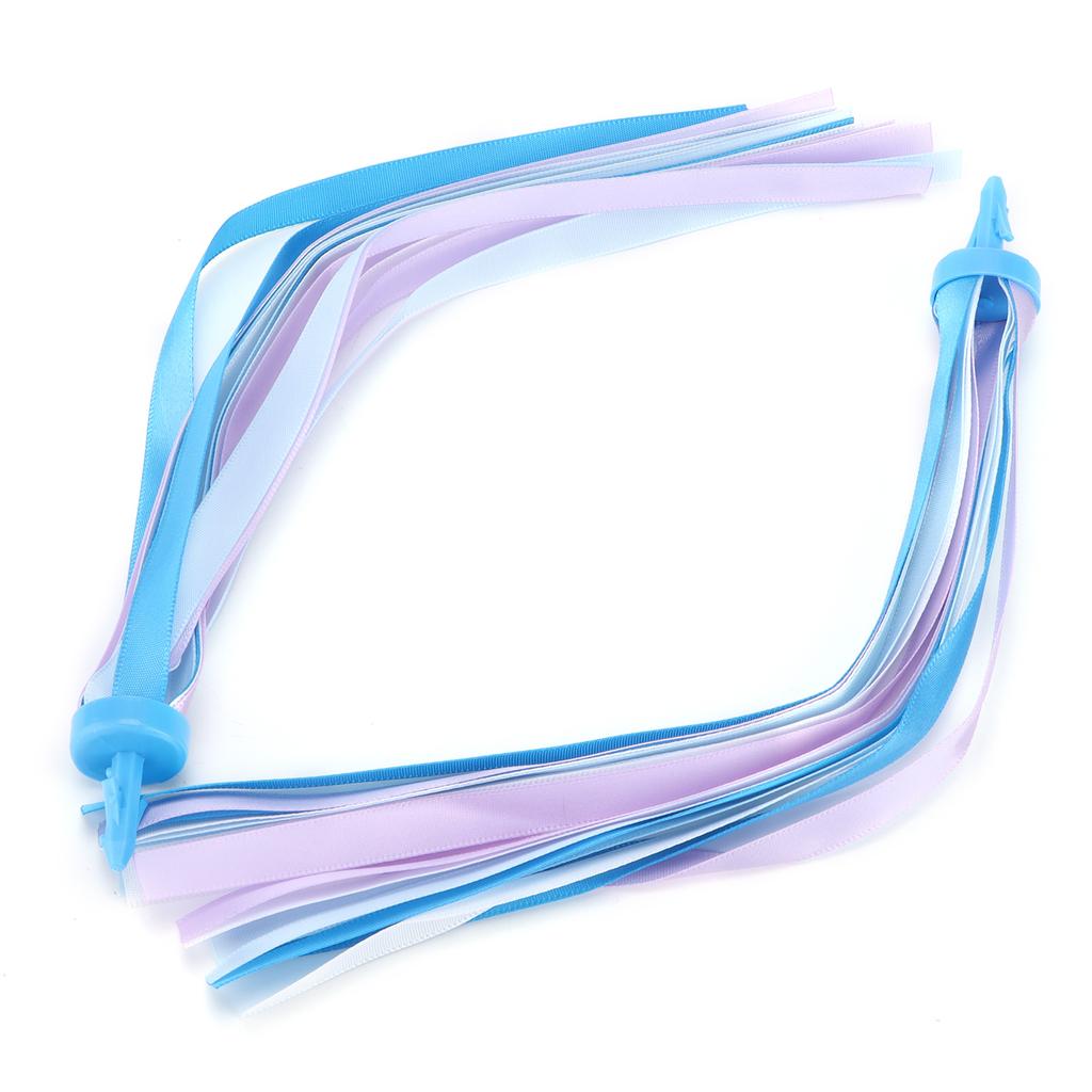 2pcs Ribbon Streamers Decorative Colorful Cloth Tassels for Boys Girls Scooter Bicycle Handlebar3