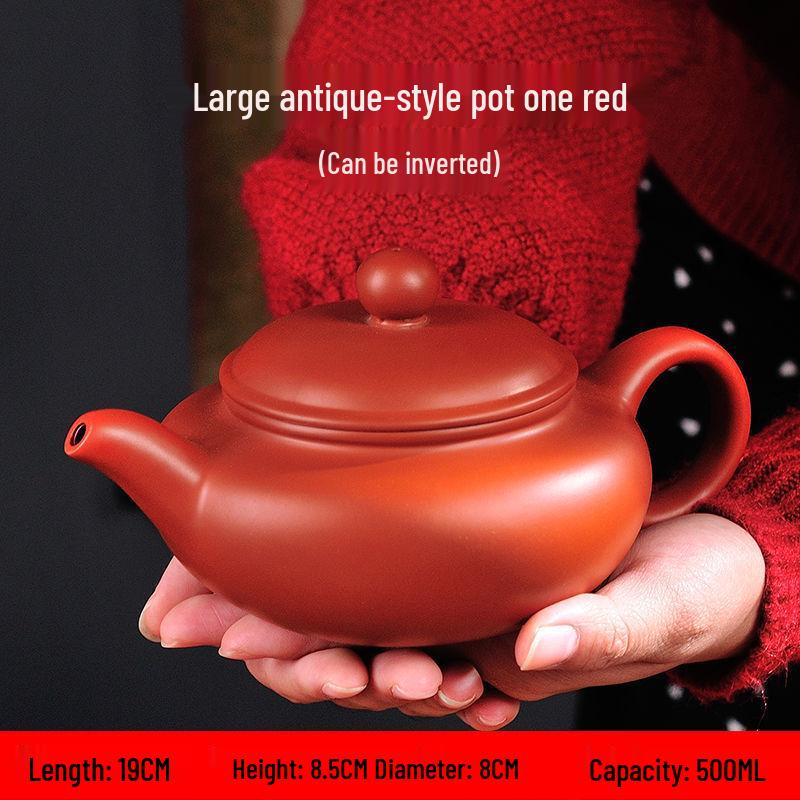 Yixing Large Capacity Purple Clay Teapot with Tea Cup Set for Home Use, Single Pot Kung Fu Tea Set.