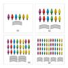 Christmas Light Bulb Line Stickers Magnetic Reflective XmasLights Bulb Sticker