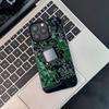 Science Circuit Board Phone Case For iPhone 17,16,15,14,13,12,11,Pro,Max,Plus,Black Matte Shockproof Cover