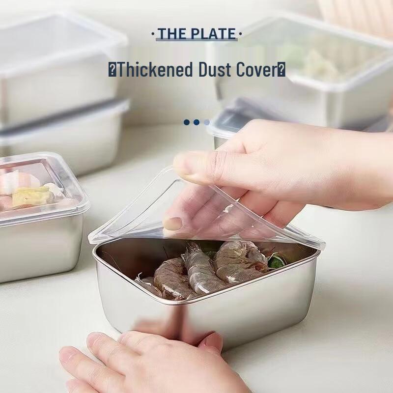 Ensemble de Récipients Carrés en Acier Inoxydable Shangqi pour le Stockage Alimentaire