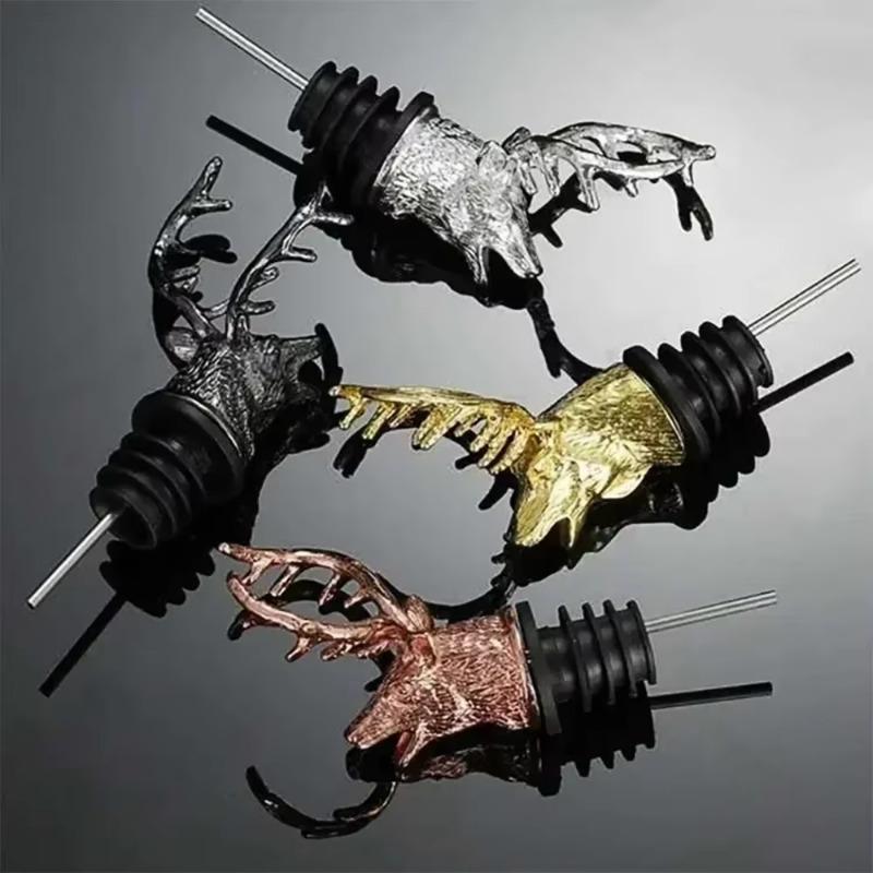 Zinklegierung Hirschgeweih Mund Weinfüllmaschine Extraktor Silber Füllmaschine Barzubehör Weindispenser