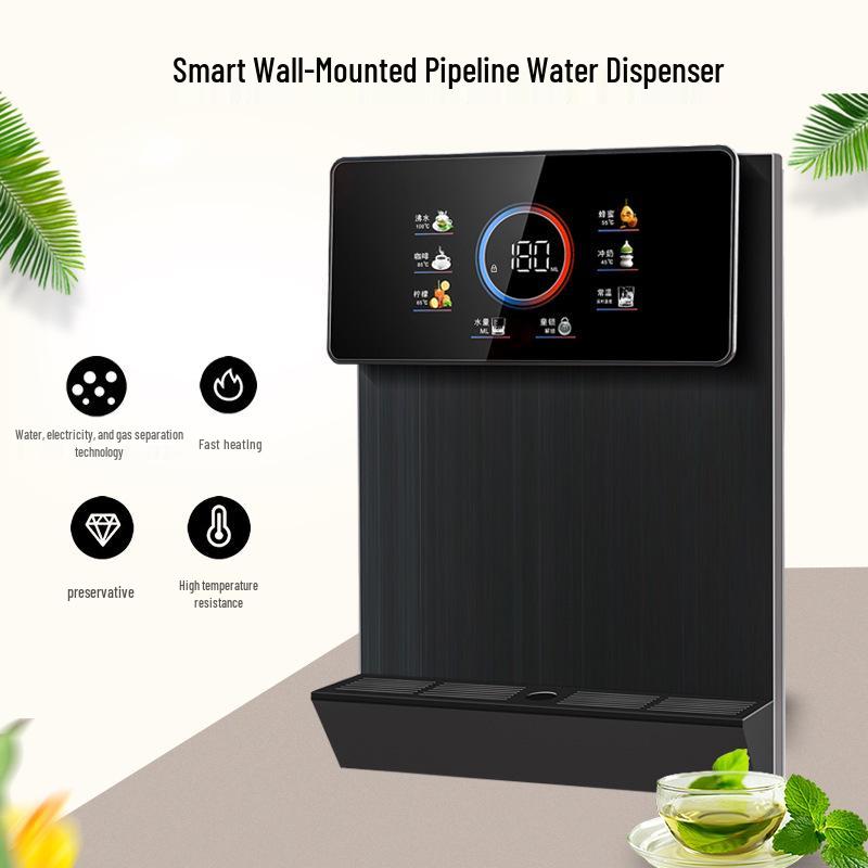 Wall-Mounted Instant Heating Water Dispenser: Tankless Design for Quick Hot Water Tankless Black