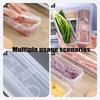 3-Pack Kitchen Long Rectangular Food Storage Containers, Plastic Reusable Refrigerator Organizer Boxes